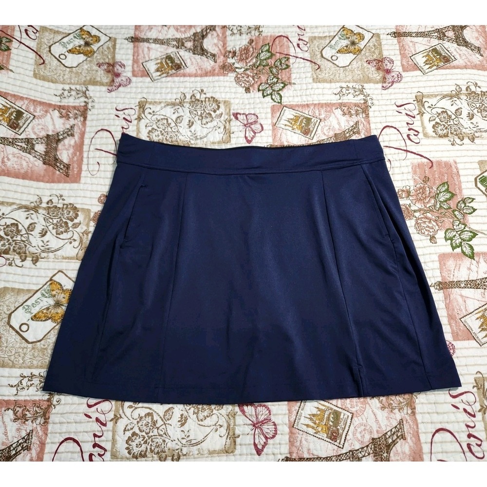 Callaway Opti-Dri Women's Pull-on Skort Skirt Golf Pockets Stretch Blue Size 2X